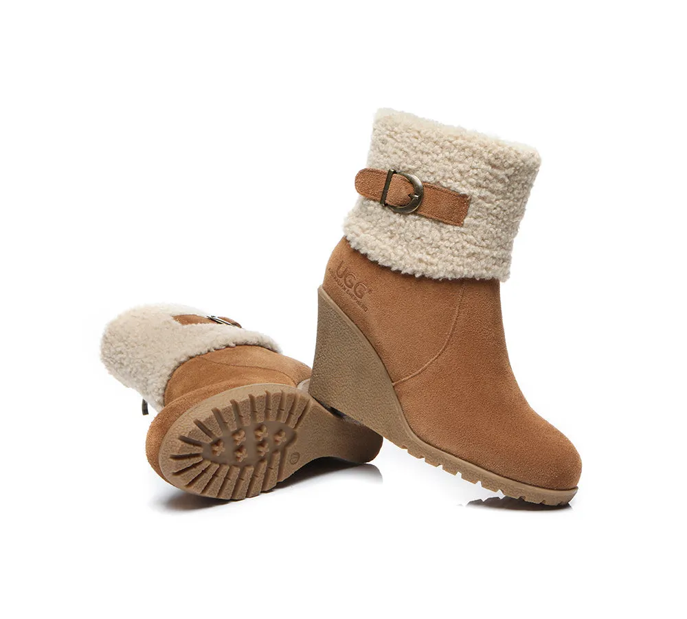 AUSTRALIAN SHEPHERD® UGG Boots Women Sheepskin Shearling Zipper Wedge Joanna sold by UGG Express product image thumbnail 4