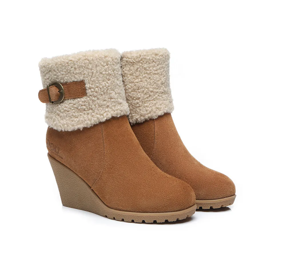 AUSTRALIAN SHEPHERD® UGG Boots Women Sheepskin Shearling Zipper Wedge Joanna sold by UGG Express product image thumbnail 3