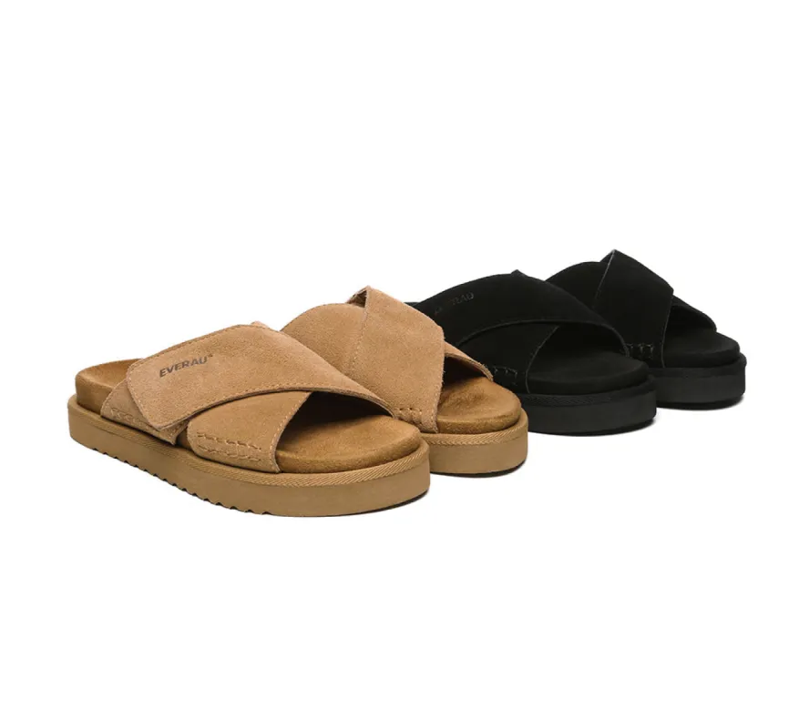 EVERAU® Adjustable Crossover Slip-on Summer Slides Lilac sold by UGG Express