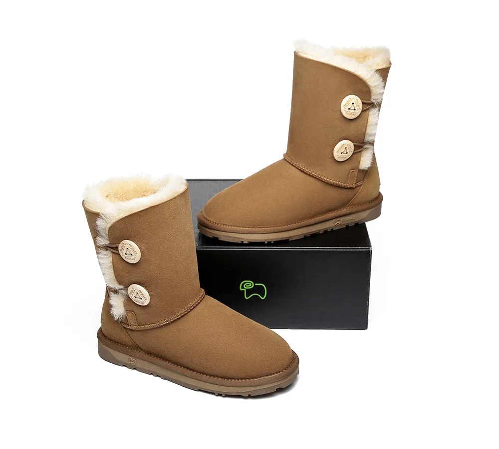 EVERAU® UGG Boots Sheepskin Wool Short Twin Button sold by UGG Express product image thumbnail 5