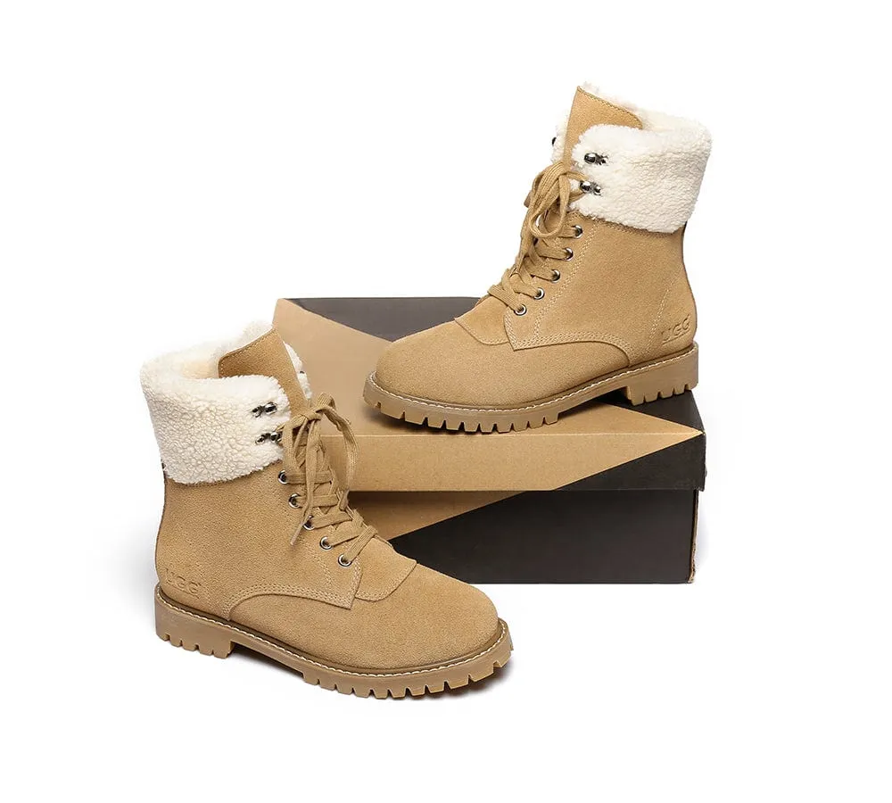 AUSTRALIAN SHEPHERD® UGG Boots Women Sheepskin Wool Lace Up Chunky Mina sold by UGG Express product image thumbnail 5