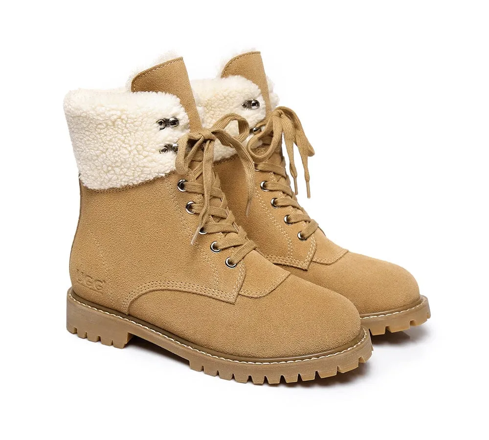 AUSTRALIAN SHEPHERD® UGG Boots Women Sheepskin Wool Lace Up Chunky Mina sold by UGG Express product image thumbnail 3