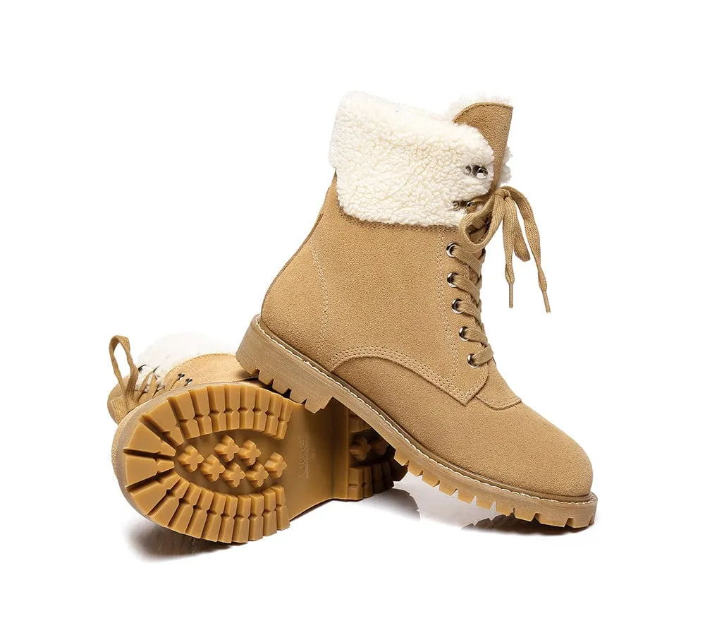 AUSTRALIAN SHEPHERD® UGG Boots Women Sheepskin Wool Lace Up Chunky Mina sold by UGG Express product image thumbnail 4