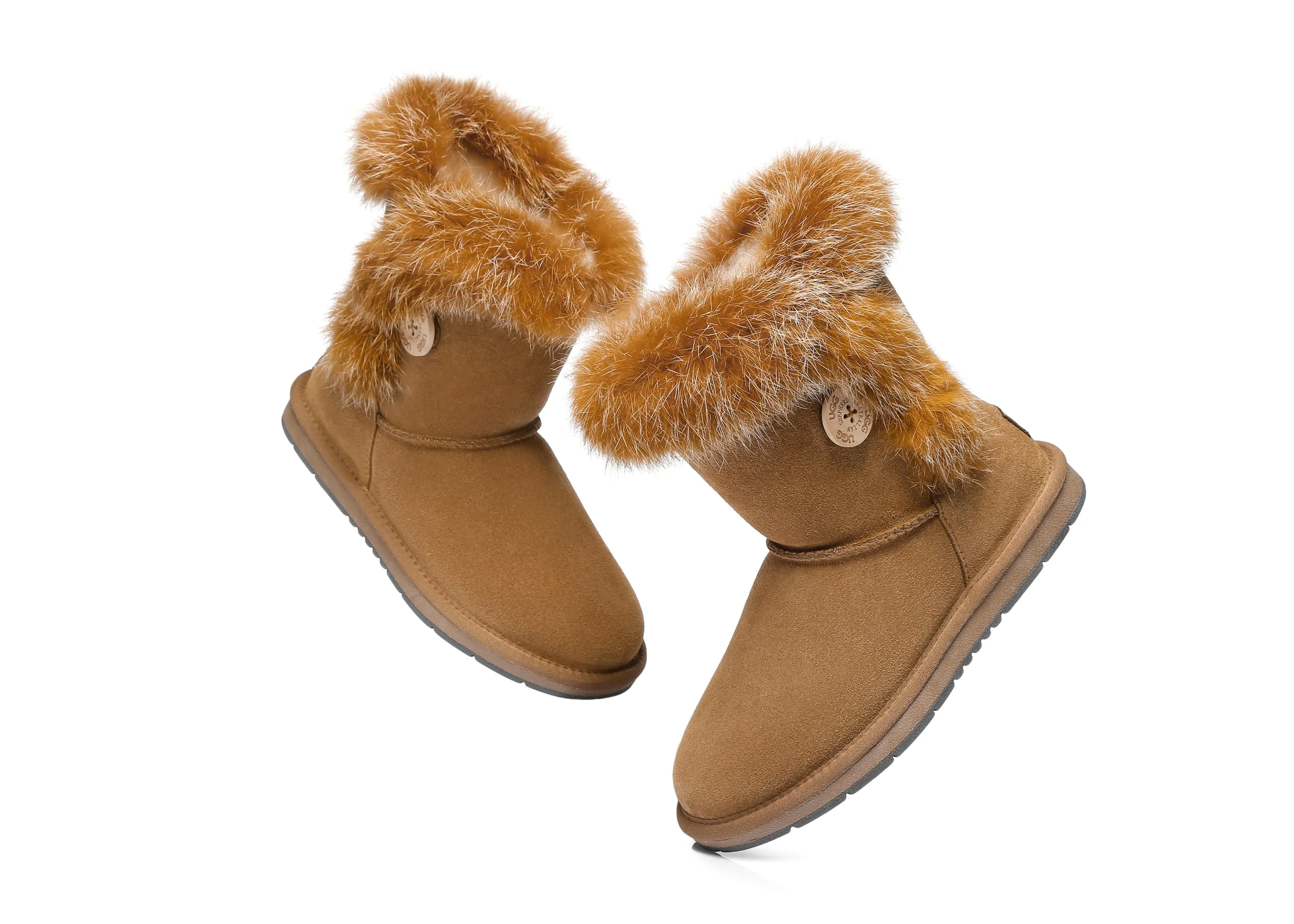 AUSTRALIAN SHEPHERD® UGG Boots Women Sheepskin Wool Collar Short Button Donna sold by UGG Express product image thumbnail 5