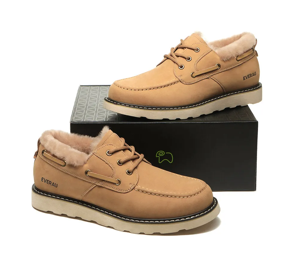 EVERAU® Men Sheepskin Wool Lace Up Casual Shoes Trekker sold by UGG Express product image thumbnail 5