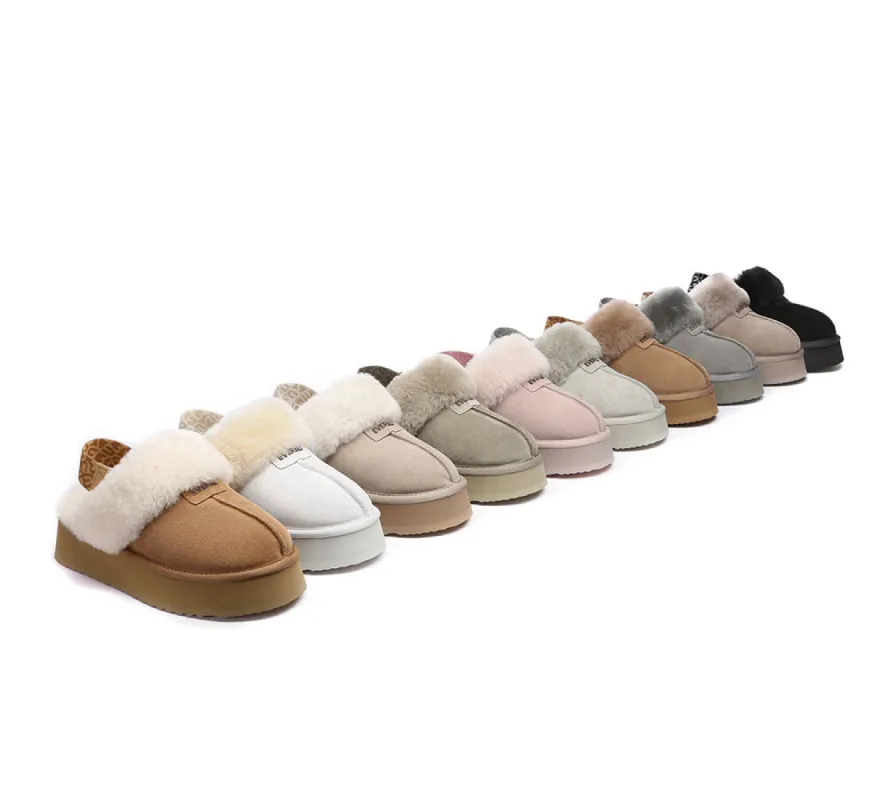 EVERAU® 2-Way Style UGG Women Removable Strap Slingback Platform Slippers Forever sold by UGG Express