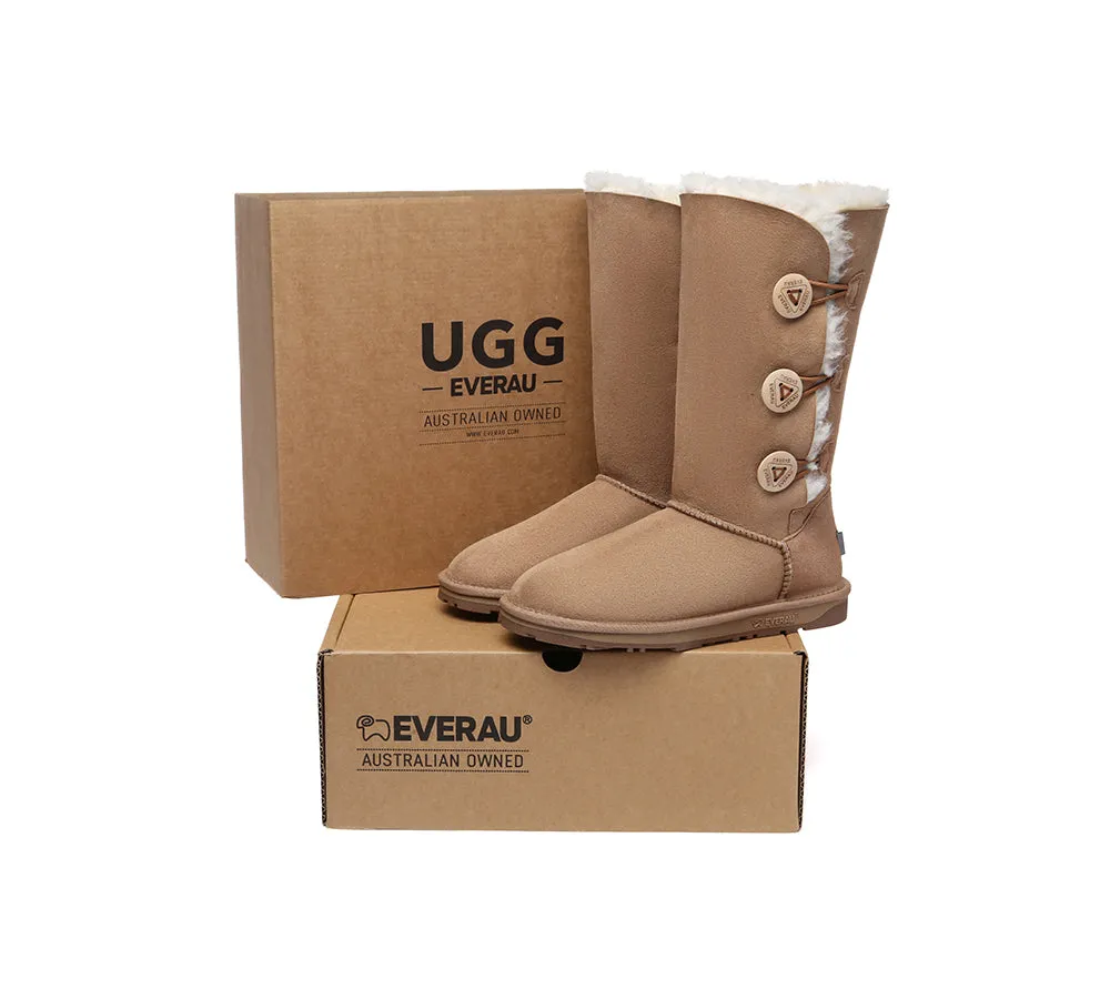 UGG EVERAU® UGG Boots Double Faced Sheepskin Wool Tall Button sold by UGG Express product image thumbnail 4