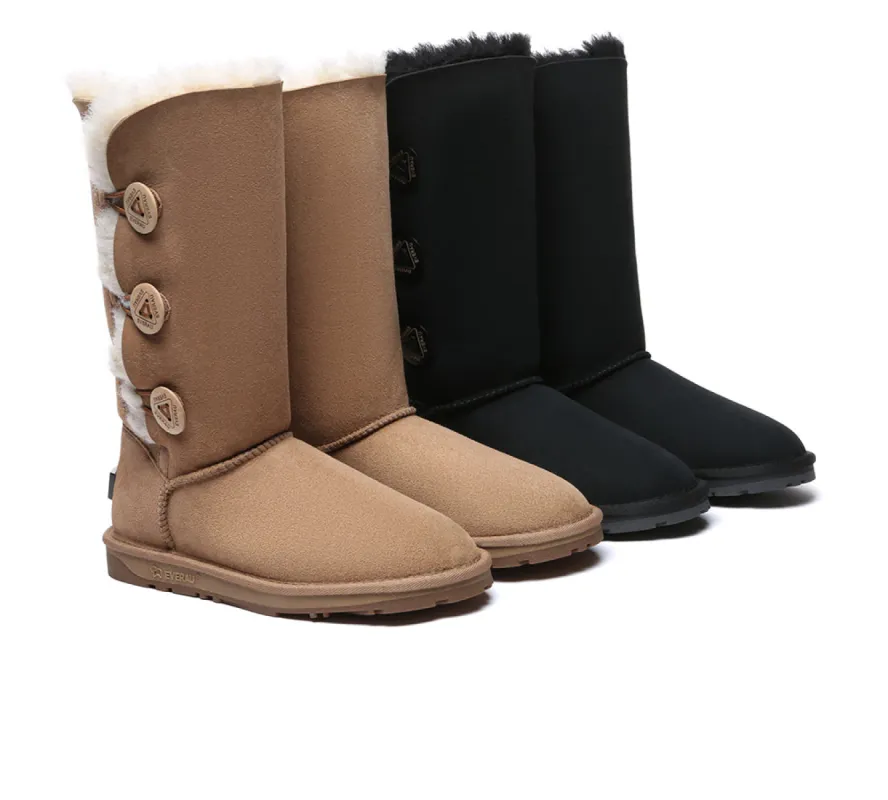 UGG EVERAU® UGG Boots Double Faced Sheepskin Wool Tall Button sold by UGG Express