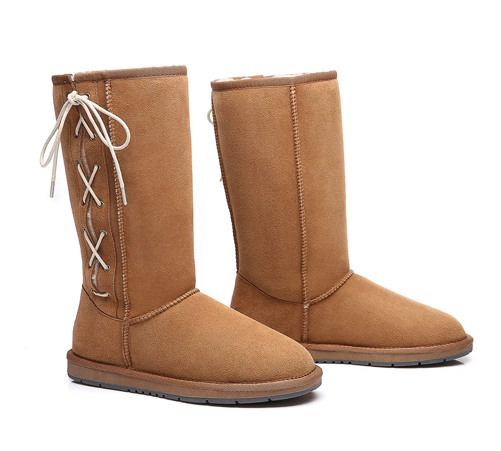 AUSTRALIAN SHEPHERD® UGG Boots Women Double Face Sheepskin Tall Side Lace sold by UGG Express product image thumbnail 3