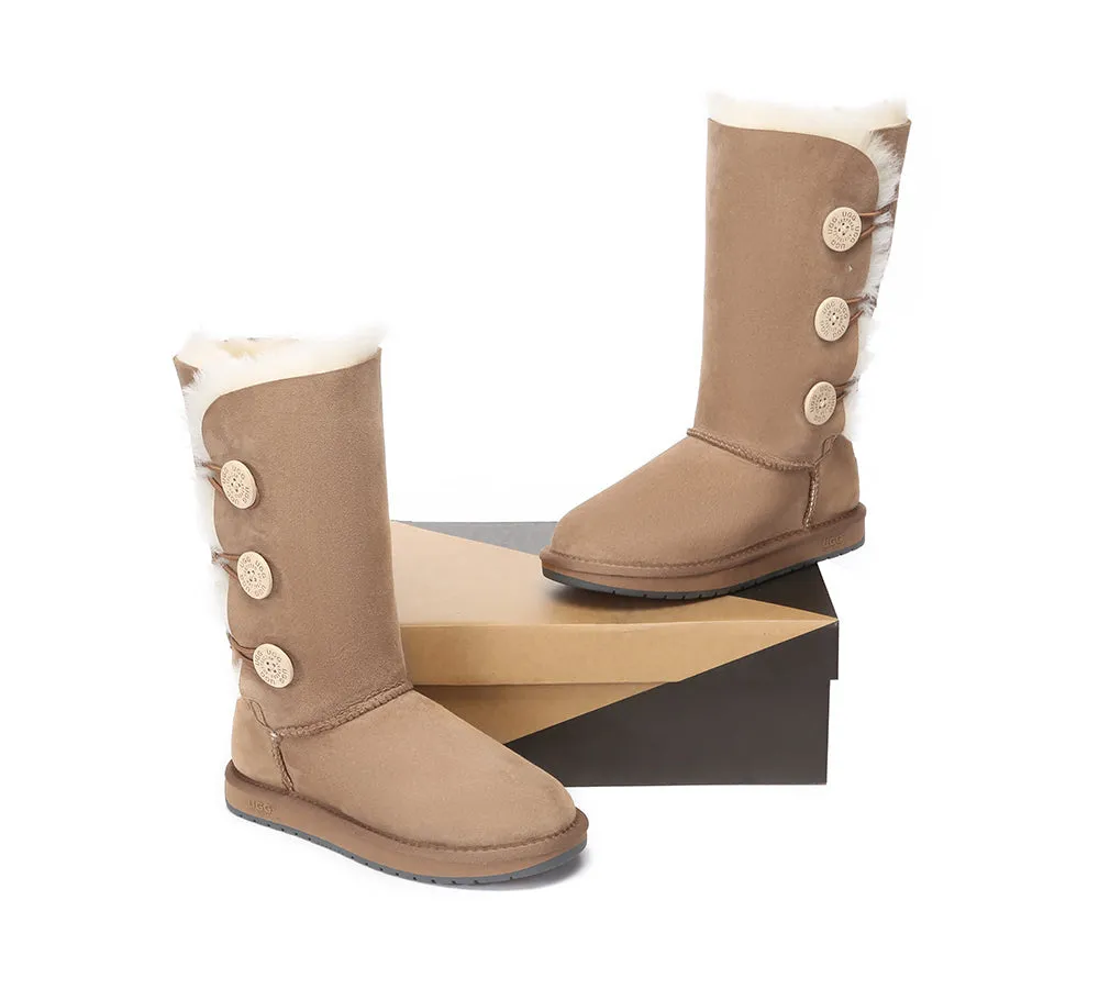 AUSTRALIAN SHEPHERD® UGG Boots Double Face Sheepskin Wool Tall Triple Button sold by UGG Express product image thumbnail 5