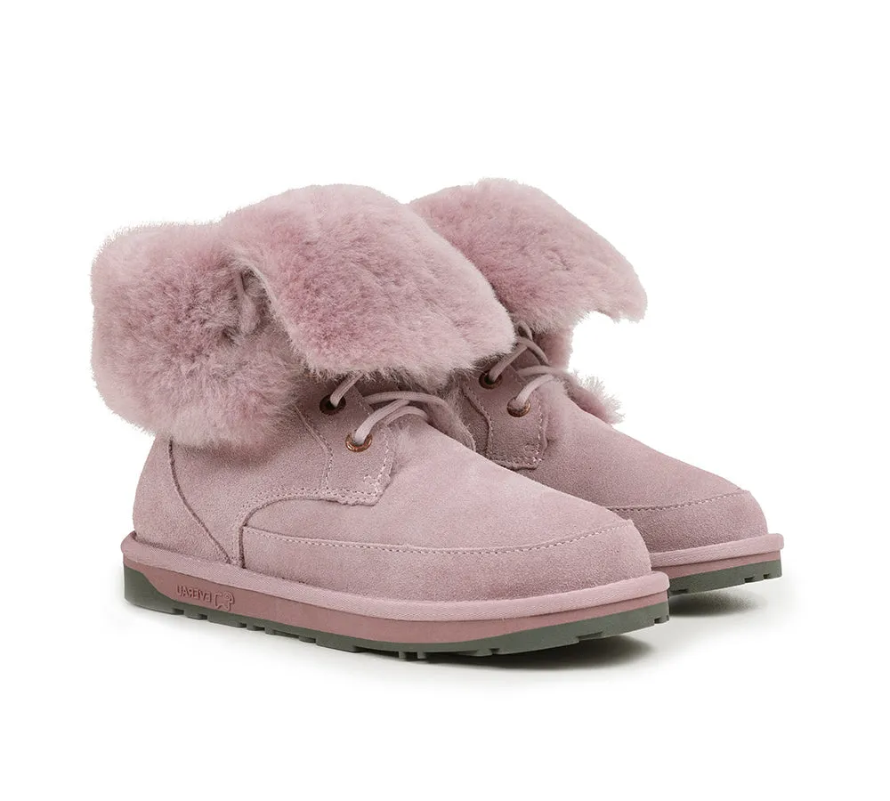 EVERAU® 2-Way Style UGG Boots Women Sheepskin Wool Lace Up Ankle Pathfinder sold by UGG Express product image thumbnail 5