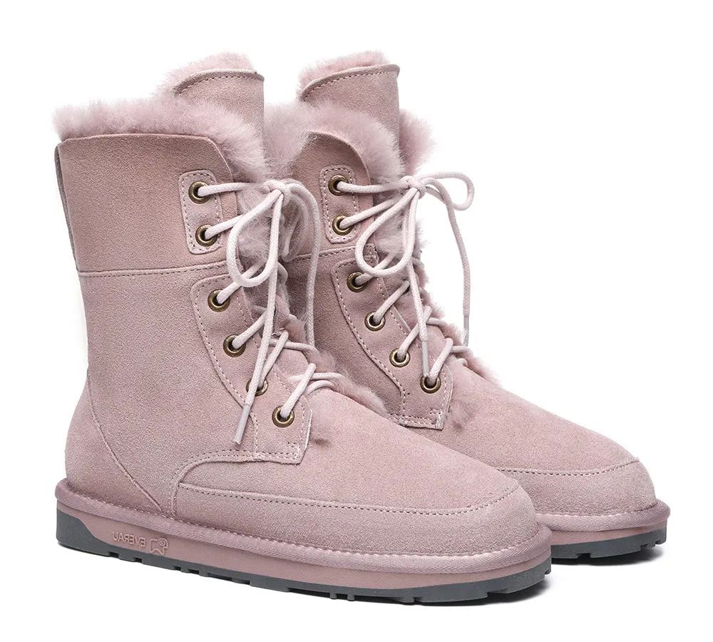 EVERAU® 2-Way Style UGG Boots Women Sheepskin Wool Lace Up Ankle Pathfinder sold by UGG Express product image thumbnail 2