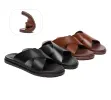 EVERAU® Men Leather Crossover Slip-on Ultra Soft Summer Slides Wyatt sold by UGG Express