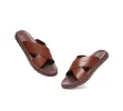 EVERAU® Men Leather Crossover Slip-on Ultra Soft Summer Slides Wyatt sold by UGG Express