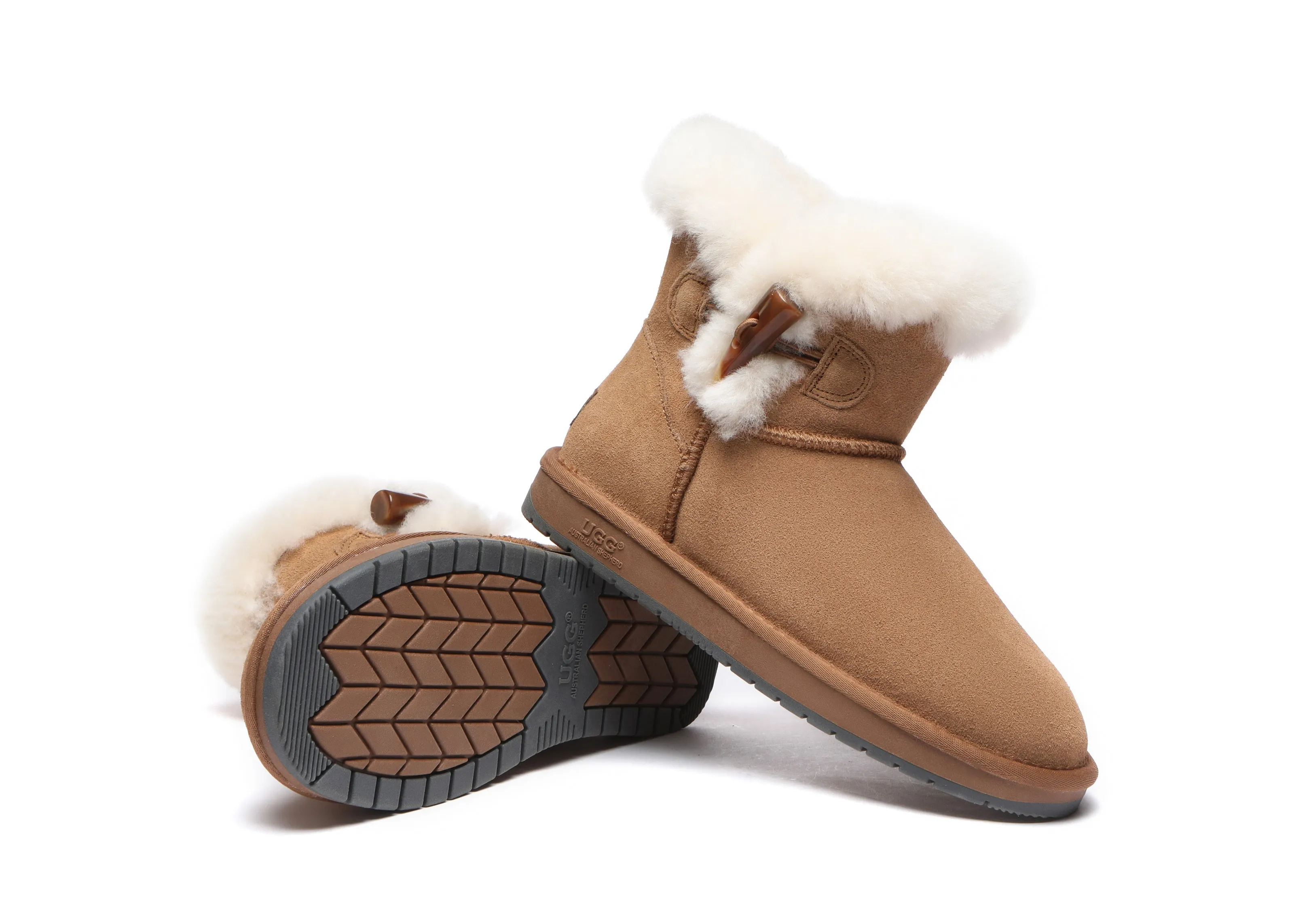 AUSTRALIAN SHEPHERD® UGG Boots Women Sheepskin Wool Horn Toggle Closure Mini Tiara sold by UGG Express product image thumbnail 4