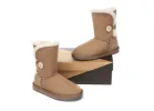 AUSTRALIAN SHEPHERD® UGG Boots Double Face Sheepskin Wool Short Button sold by UGG Express