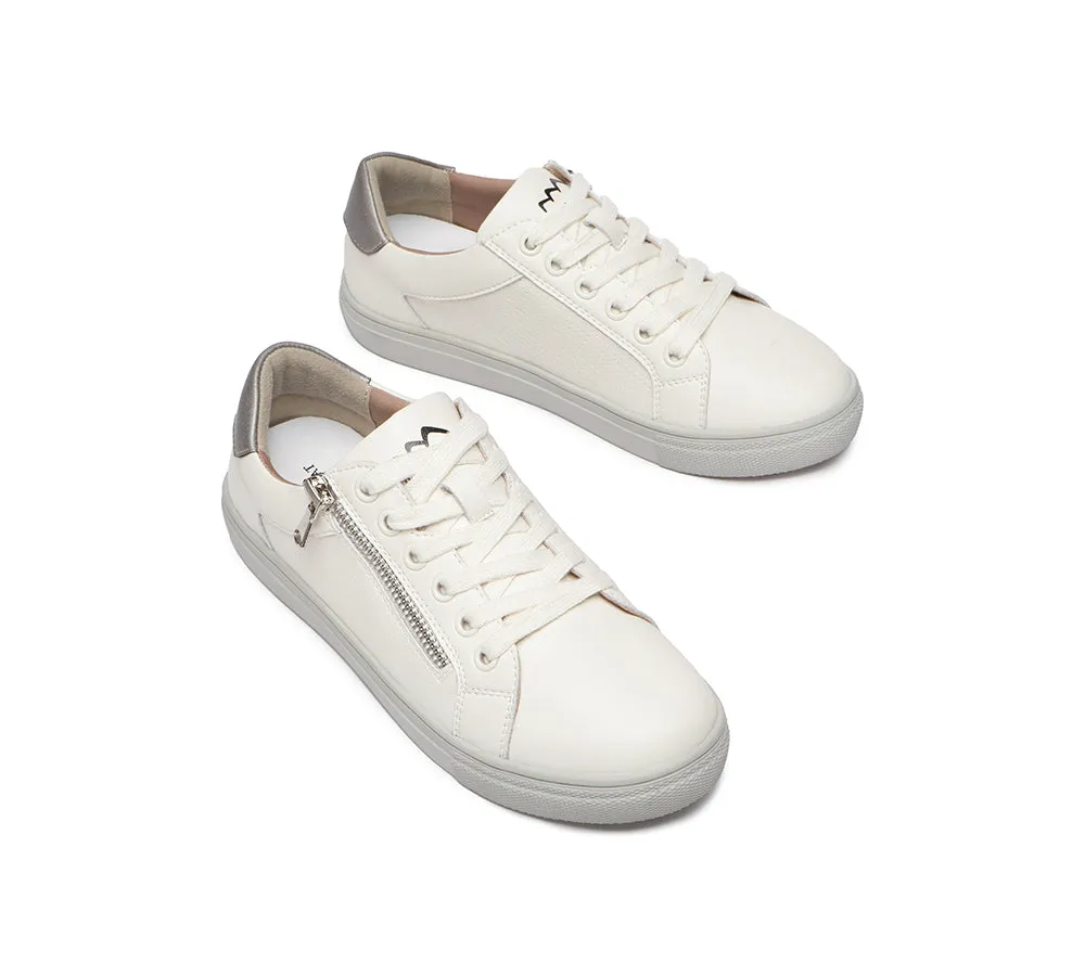 TARRAMARRA® Women Leather Zip Decor Low-top White Sneakers Chloe sold by UGG Express product image thumbnail 4
