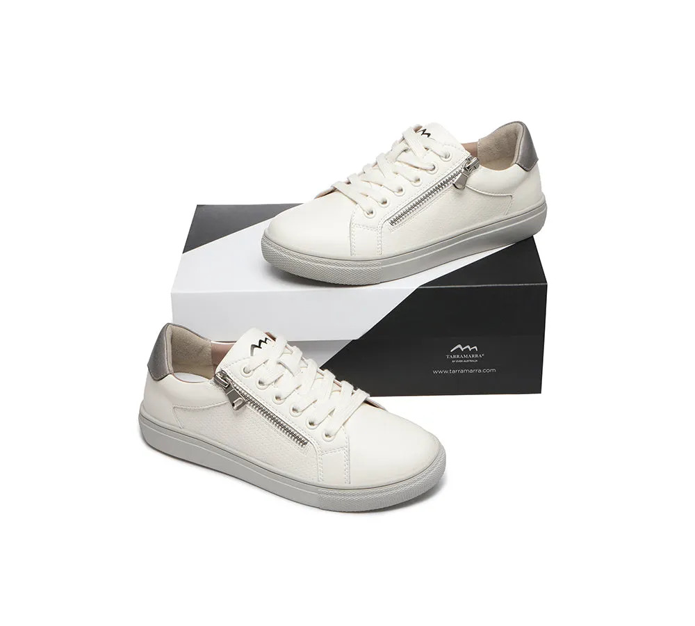 TARRAMARRA® Women Leather Zip Decor Low-top White Sneakers Chloe sold by UGG Express product image thumbnail 2