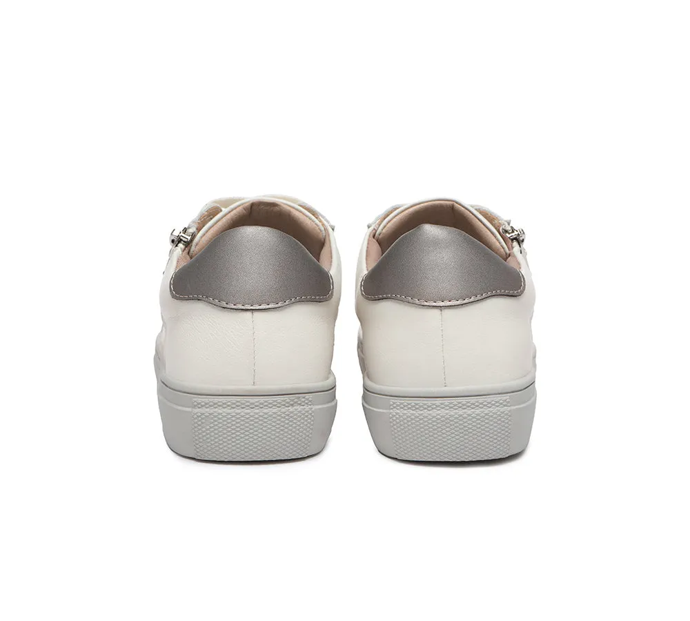 TARRAMARRA® Women Leather Zip Decor Low-top White Sneakers Chloe sold by UGG Express product image thumbnail 5