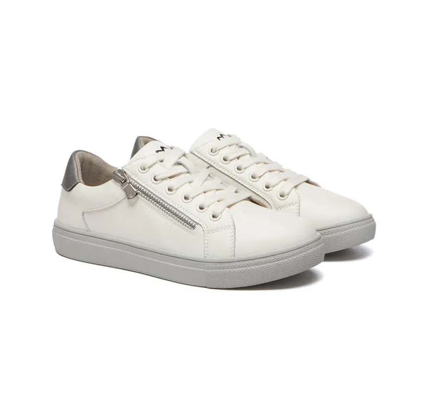 TARRAMARRA® Women Leather Zip Decor Low-top White Sneakers Chloe sold by UGG Express