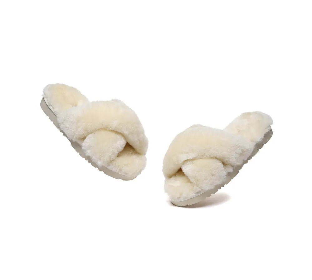 EVERAU® UGG Women Crossover Fluffy Slides Leanna sold by UGG Express product image thumbnail 5