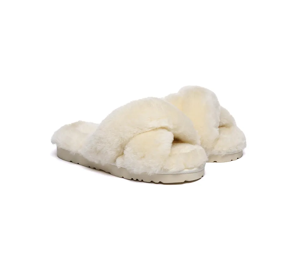 EVERAU® UGG Women Crossover Fluffy Slides Leanna sold by UGG Express product image thumbnail 2