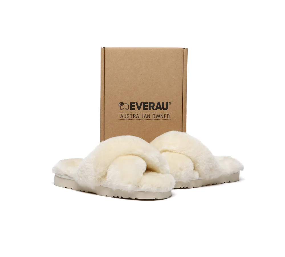 EVERAU® UGG Women Crossover Fluffy Slides Leanna sold by UGG Express product image thumbnail 4