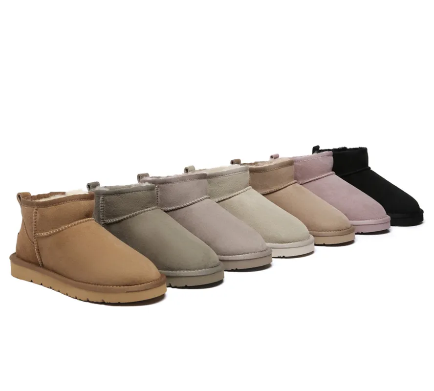 AUSTRALIAN SHEPHERD® UGG Boots Double Faced Sheepskin Wool Ankle Mini Boots Jade sold by UGG Express