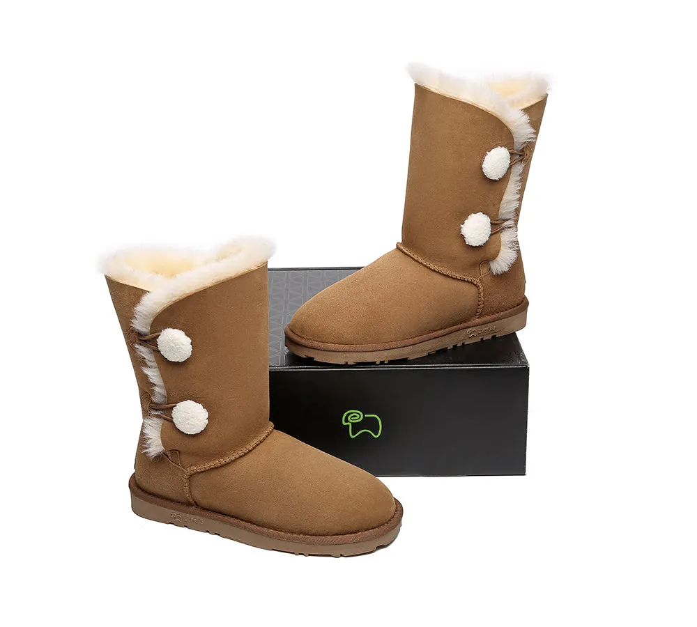 EVERAU® UGG Boots Women Sheepskin Wool Twin Button Short Espina sold by UGG Express product image thumbnail 3