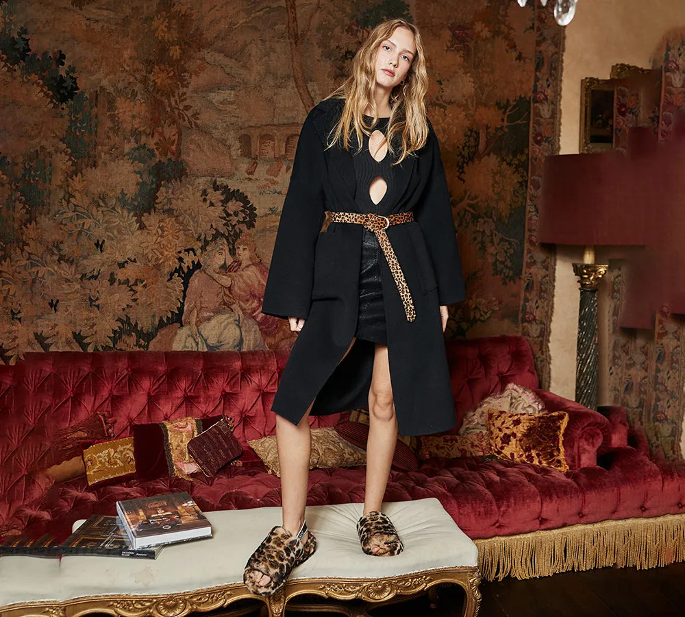 AUSTRALIAN SHEPHERD® UGG Women Slingback Leopard Print Fluffy Slides Pamela sold by UGG Express product image thumbnail 2