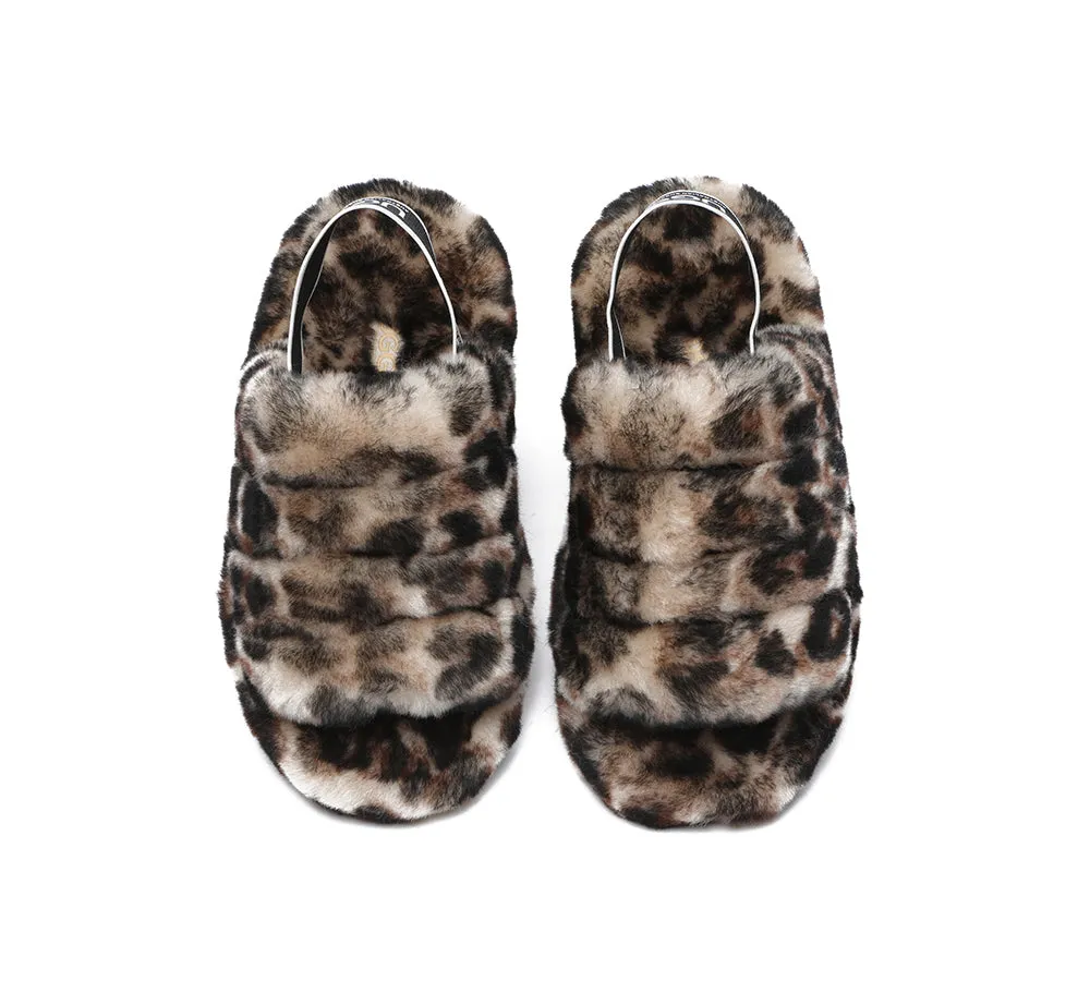 AUSTRALIAN SHEPHERD® UGG Women Slingback Leopard Print Fluffy Slides Pamela sold by UGG Express product image thumbnail 5