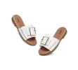 EVERAU® Women Leather Buckle Adjustable Ultra Soft Flat Slides Bera sold by UGG Express