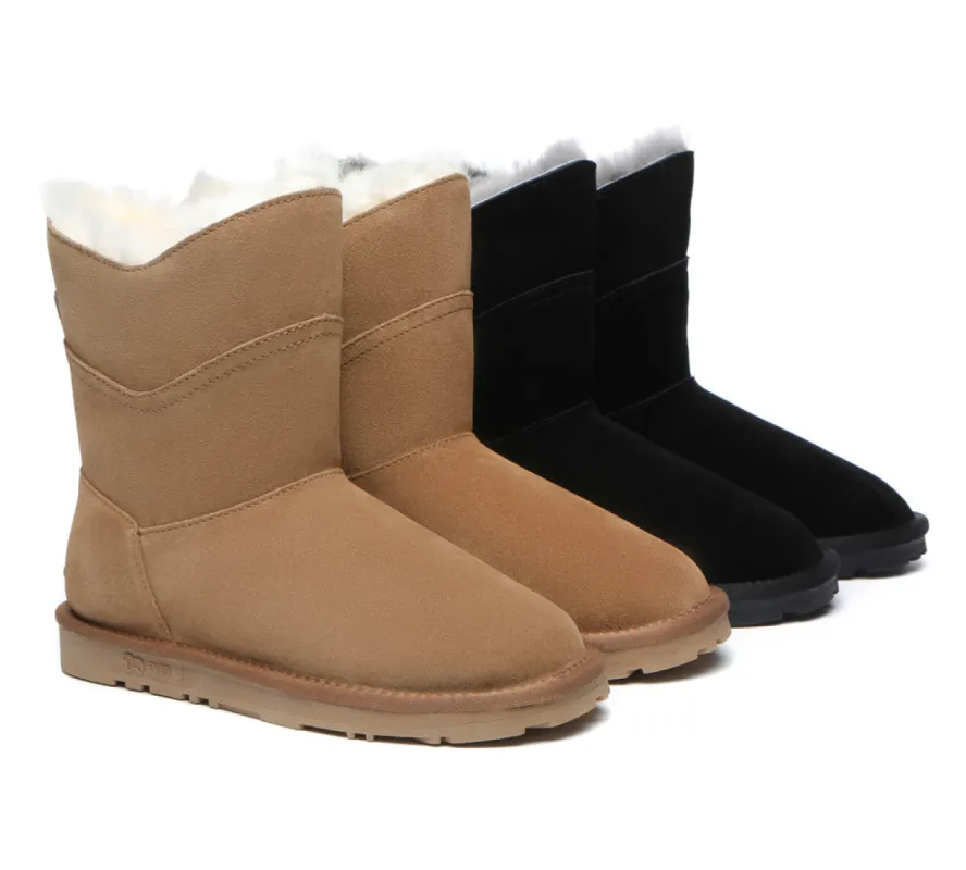 EVERAU® UGG Boots Women Premium Australian Sheepskin Wool Short Swanston 2 Panel sold by UGG Express