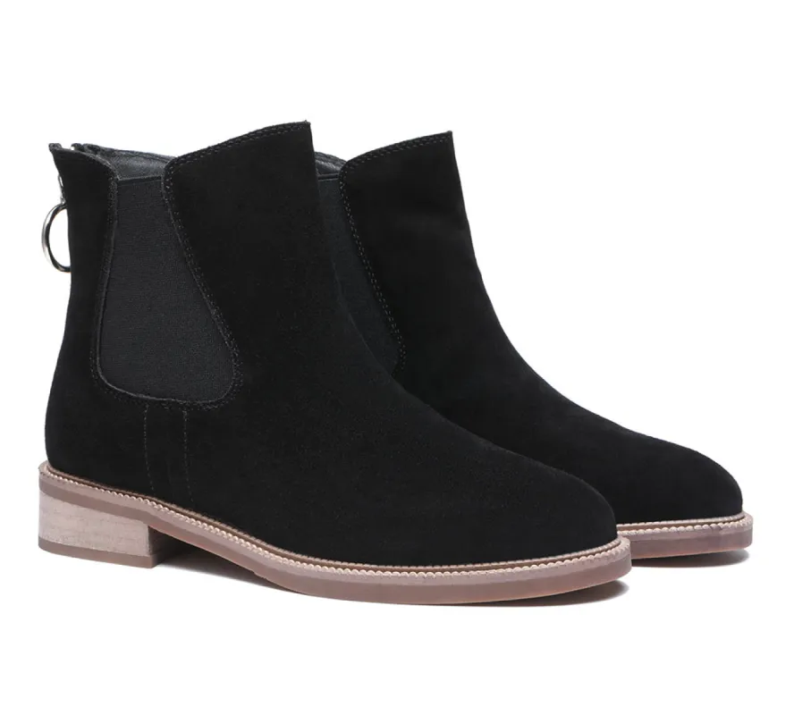 TARRAMARRA® Women Leather Zipper Black Ankle Boots Daisy sold by UGG Express