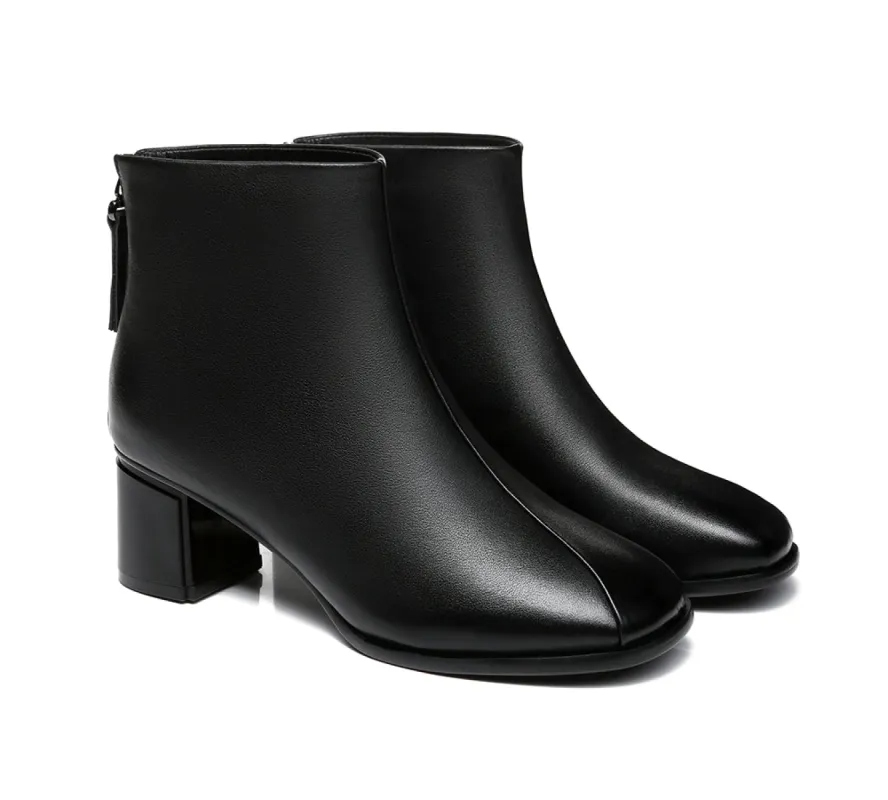 TARRAMARRA® Women Leather Zipper Black Ankle Boots Romina sold by UGG Express