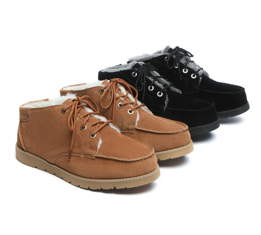 AUSTRALIAN SHEPHERD® UGG Boots Men Sheepskin Wool Lace Up Ankle Casual Ryan sold by UGG Express
