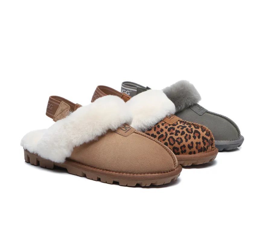 AUSTRALIAN SHEPHERD® 2-Way Style UGG Slippers Sheepskin Wool Removable Strap Slingback Suzie sold by UGG Express