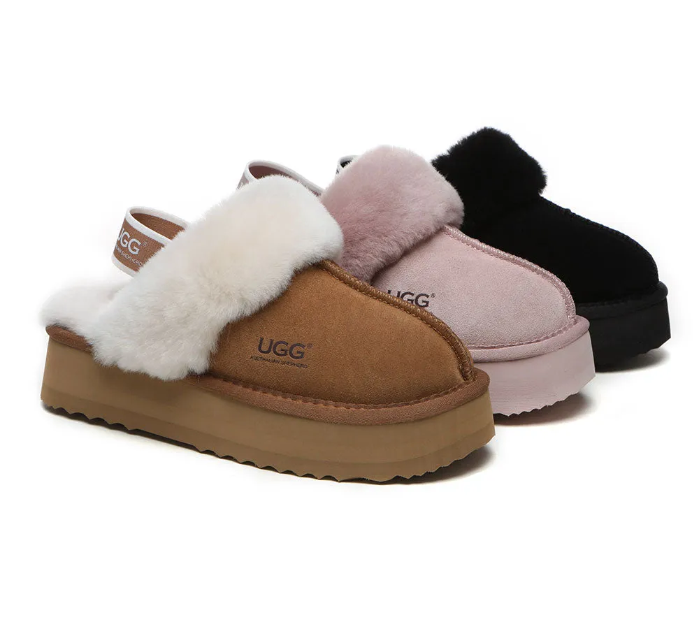 AUSTRALIAN SHEPHERD® 2-Way Style UGG Slippers Women Removable Strap Slingback Platform Muffin sold by UGG Express