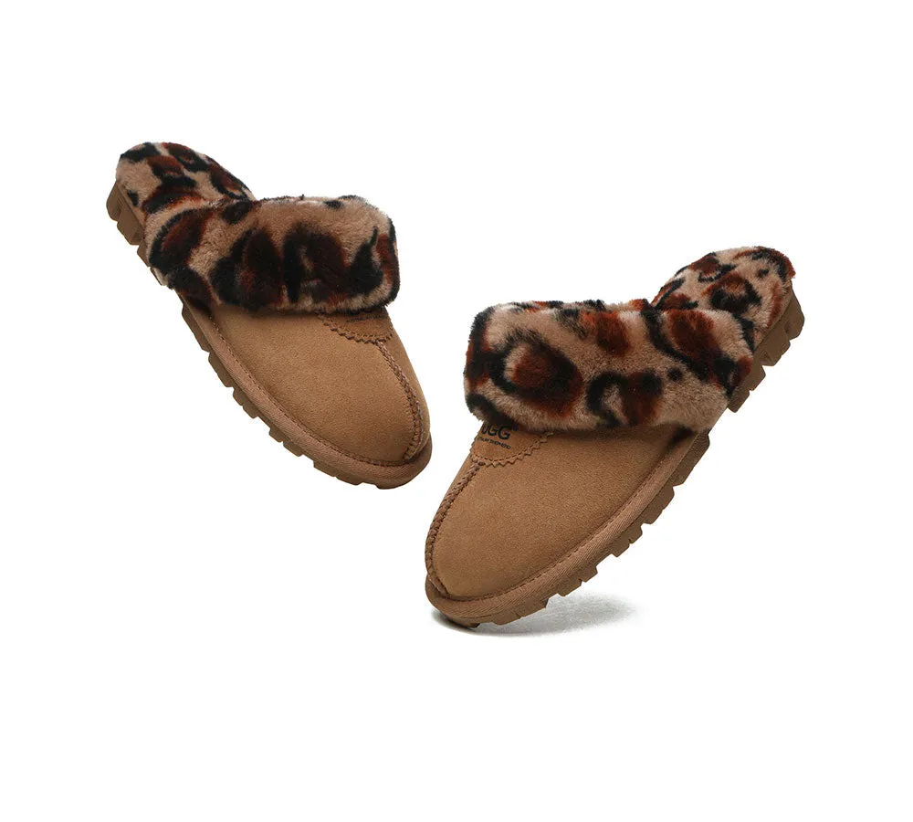 AUSTRALIAN SHEPHERD® UGG Slippers Women Double Face Sheepskin Wool Leopard Print sold by UGG Express product image thumbnail 5