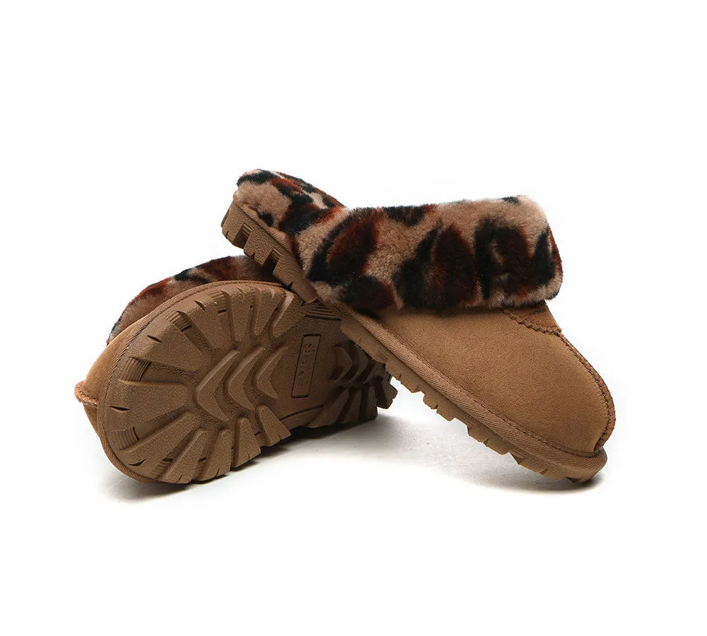 AUSTRALIAN SHEPHERD® UGG Slippers Women Double Face Sheepskin Wool Leopard Print sold by UGG Express product image thumbnail 3