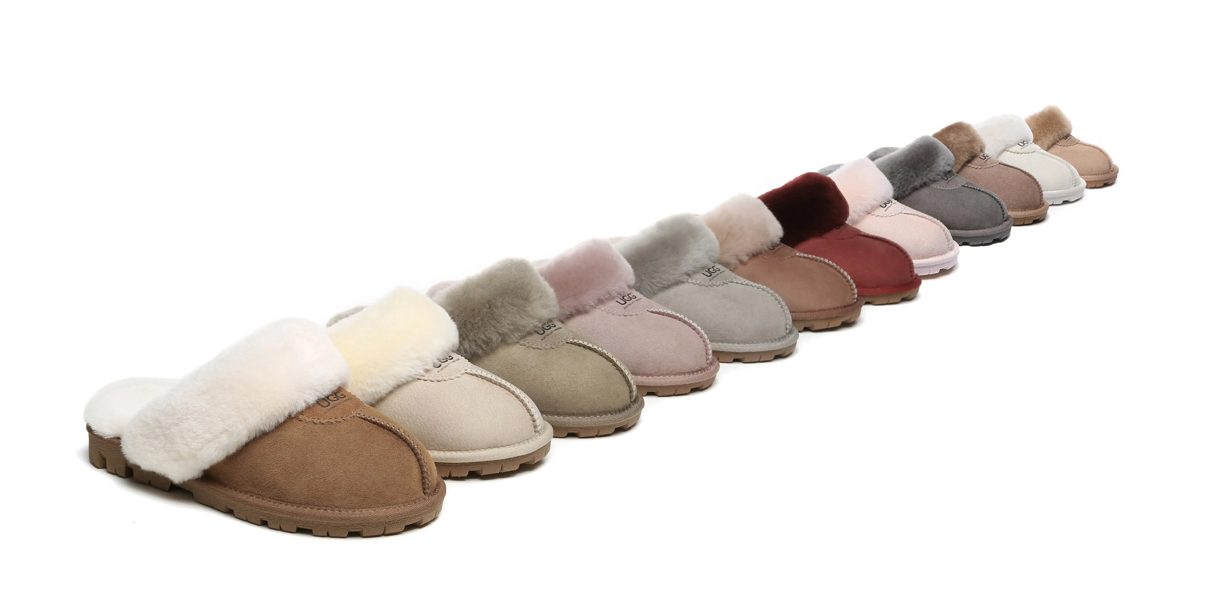 AUSTRALIAN SHEPHERD® UGG Slippers Double Face Sheepskin Wool Scuff Waffle sold by UGG Express