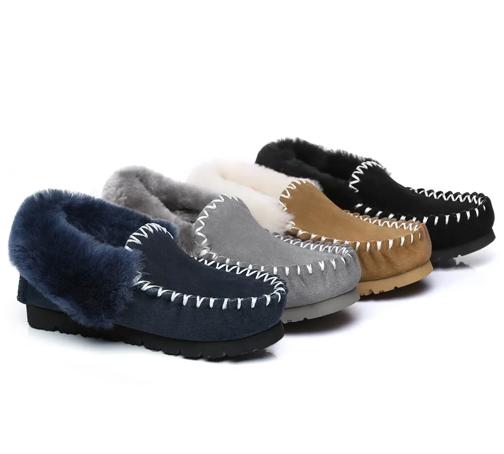 AUSTRALIAN SHEPHERD® UGG Slippers Men Sheepskin Wool Ankle Popo Moccasins Big Size sold by UGG Express