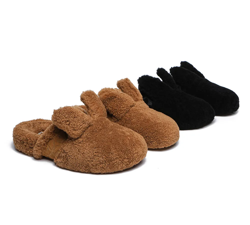 EVERAU® UGG Slippers Women Sheepskin Wool Fluffy Bunny sold by UGG Express
