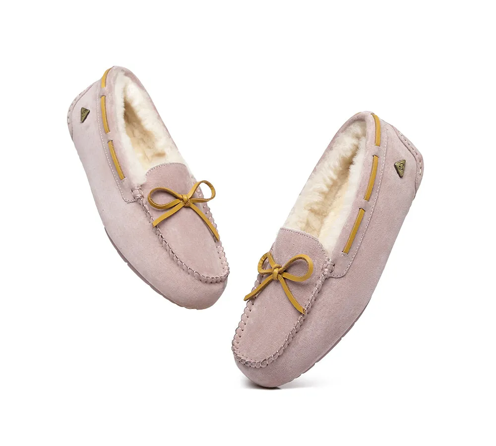 EVERAU® UGG Slippers Women Sheepskin Wool Bow Casual Miracle Moccasins sold by UGG Express product image thumbnail 5