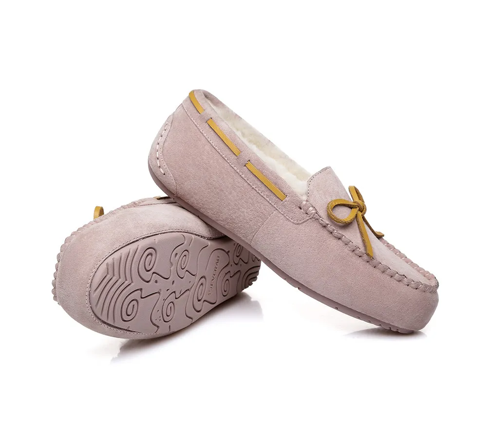 EVERAU® UGG Slippers Women Sheepskin Wool Bow Casual Miracle Moccasins sold by UGG Express product image thumbnail 4