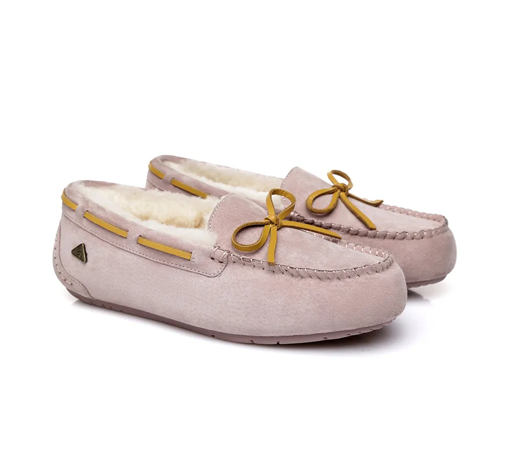 EVERAU® UGG Slippers Women Sheepskin Wool Bow Casual Miracle Moccasins sold by UGG Express product image thumbnail 3