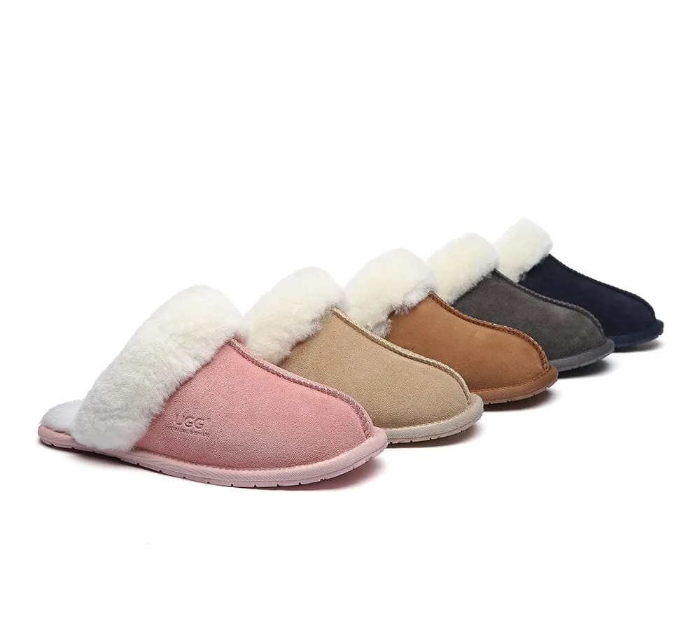 AUSTRALIAN SHEPHERD® UGG Slippers Premium Sheepskin Wool Scuff Rosa sold by UGG Express