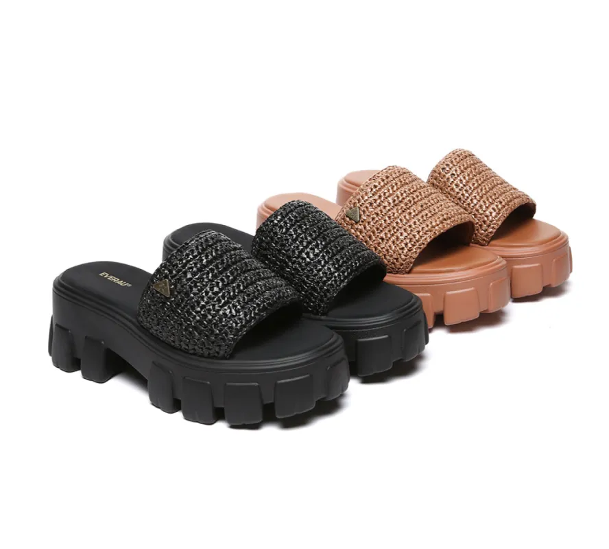 EVERAU® Women Woven Chunky Platform Sandals sold by UGG Express