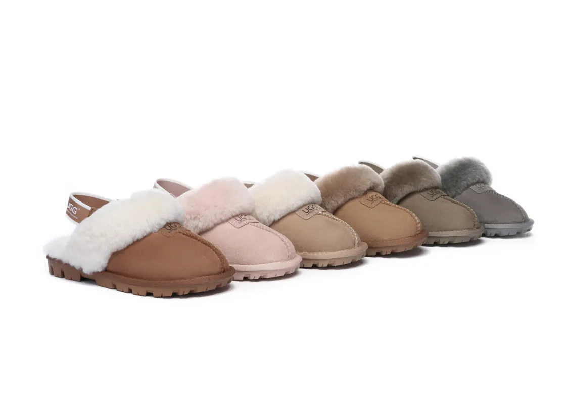 AUSTRALIAN SHEPHERD® 2-Way Style UGG Slippers Sheepskin Wool Removable Strap Slingback Suzie ll sold by UGG Express
