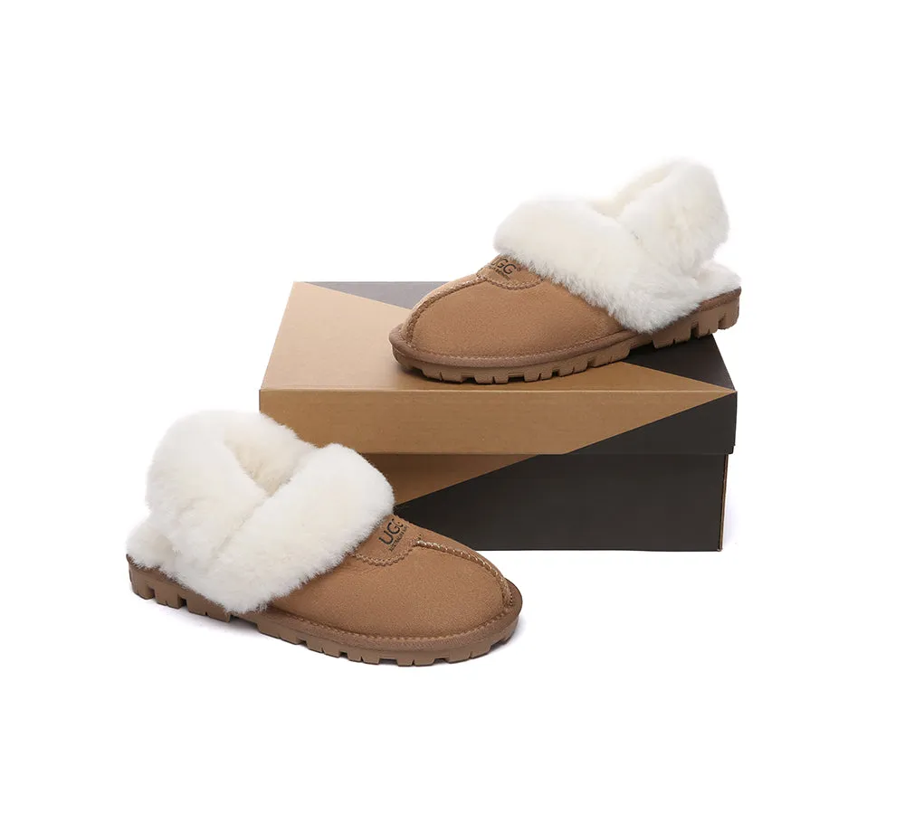 AUSTRALIAN SHEPHERD® UGG Women Slippers Removable Wool Fluffy Strap Slingback Waffle sold by UGG Express product image thumbnail 5